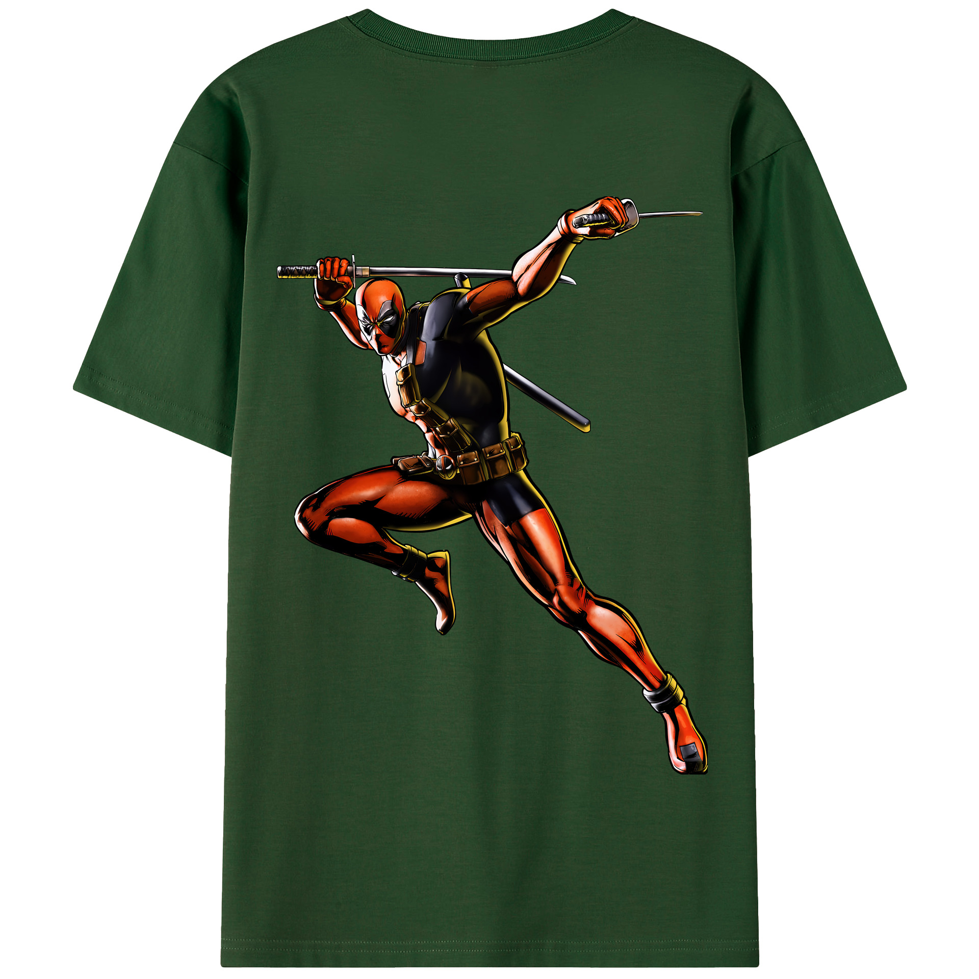 （画像用） Deadpool デッドプール 綿100％半袖Tシャツ（背面プリント）